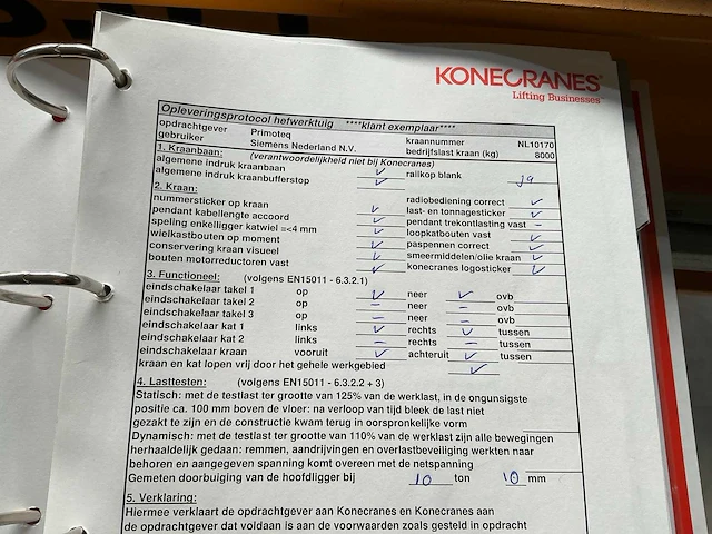 2016 konecranes bovenloophalkraan met weeginrichting - afbeelding 8 van  23