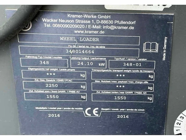 2016 kramer 5035 wiellader 4x4 - afbeelding 27 van  33
