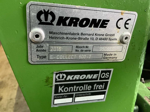 2016 krone e-collect 600-2 maïsvoorzetstuk (maïsbek) - afbeelding 37 van  42