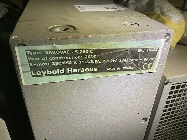 2016 leybold-heraeus varovac s 250c vacuümpomp (2x) - afbeelding 6 van  6