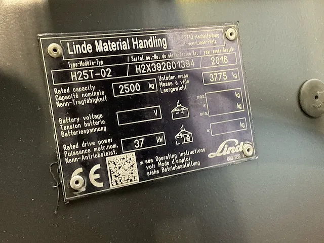 2016 linde h25t-02 vorkheftruck - afbeelding 17 van  24