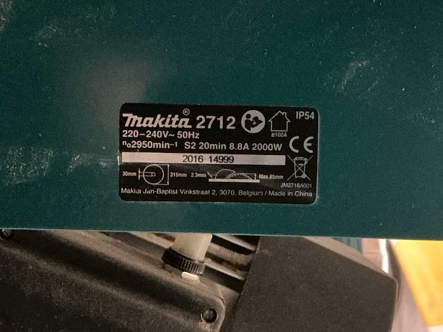 2016 makita 2712 zaagtafel - afbeelding 4 van  6