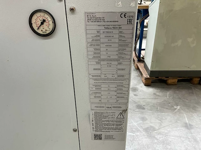 2016 mta taeevo tech 081 chiller - afbeelding 9 van  9