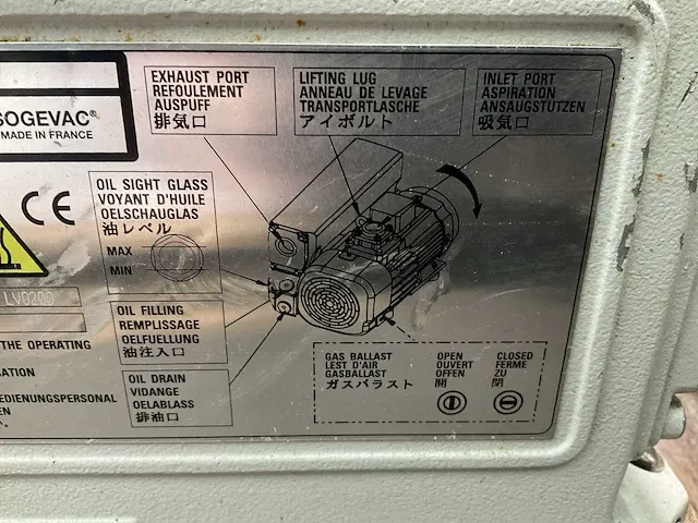 2016 oerlikon sogevac sv 40/60 bifc vacuümpomp - afbeelding 11 van  12