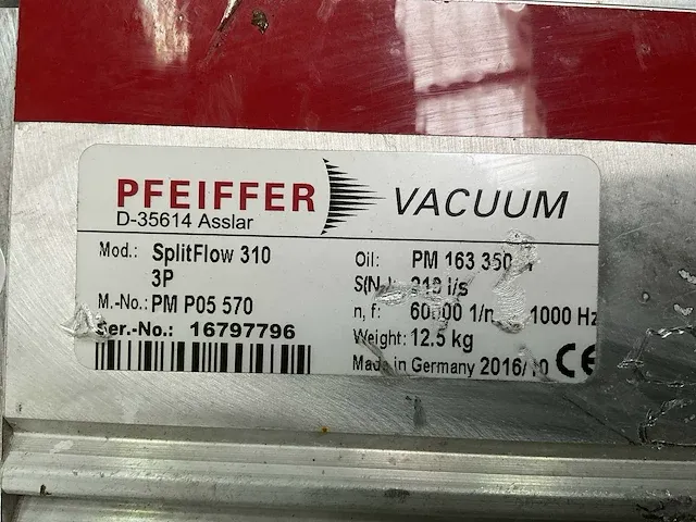 2016 pfeiffer splitflow 310 vacuümsysteem - afbeelding 6 van  8
