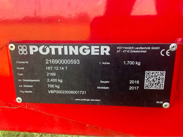 2016 pöttinger hit 12.14 t schudder - afbeelding 39 van  44