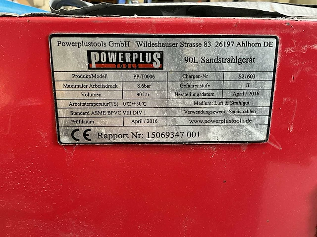 2016 powerplus tools pp-t0006 straalcabine - afbeelding 4 van  4