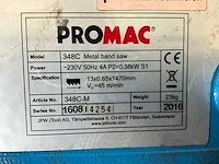 2016 promac 348c metalen horizontale bandzaagmachine - afbeelding 10 van  10