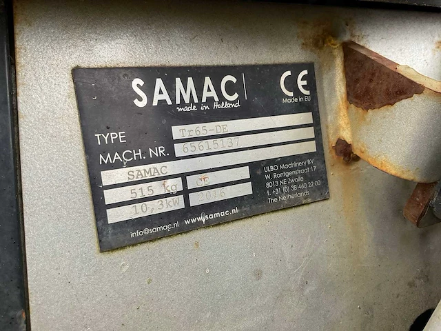 2016 samac tr65-de trilplaat - afbeelding 8 van  8
