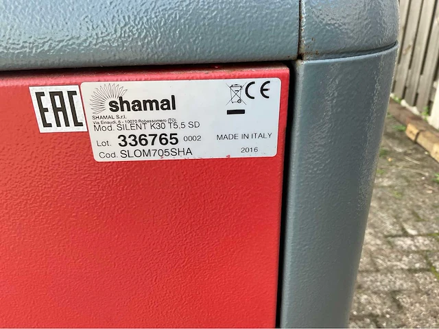 2016 shamal zuigercompressor - afbeelding 7 van  7