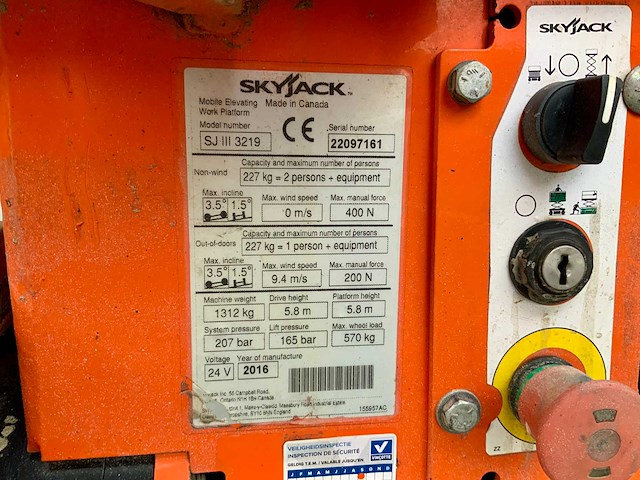 2016 sky jack sjiii3219 hoogwerker - afbeelding 9 van  18