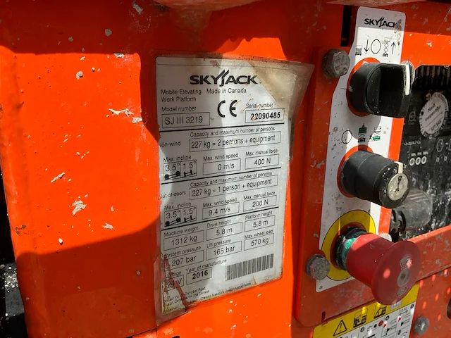 2016 skyjack sjiii-3219 hoogwerker - afbeelding 10 van  18