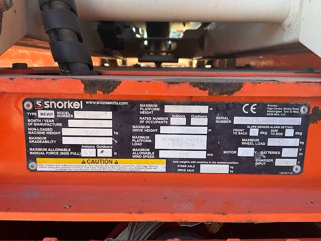 2016 snorkel s3219e schaarhoogwerker - afbeelding 15 van  23