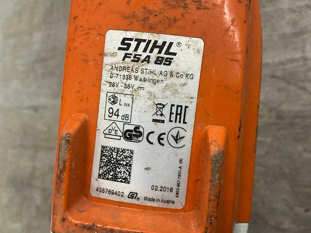 2016 stihl fsa85 bosmaaier - afbeelding 5 van  5