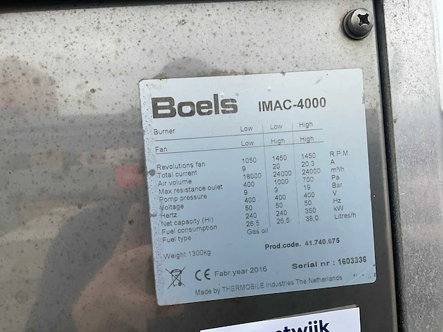 2016 thermobile imac-4000 e heater - afbeelding 17 van  24