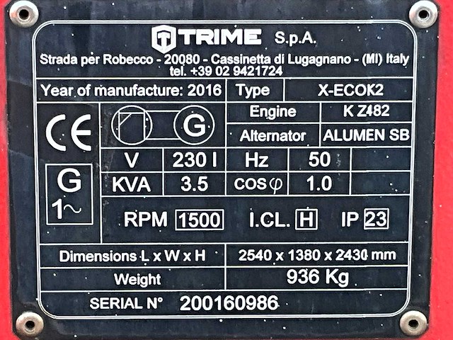 2016 trime x-ecok2 led lichtmast aggregaat aanhangwagen - afbeelding 8 van  17