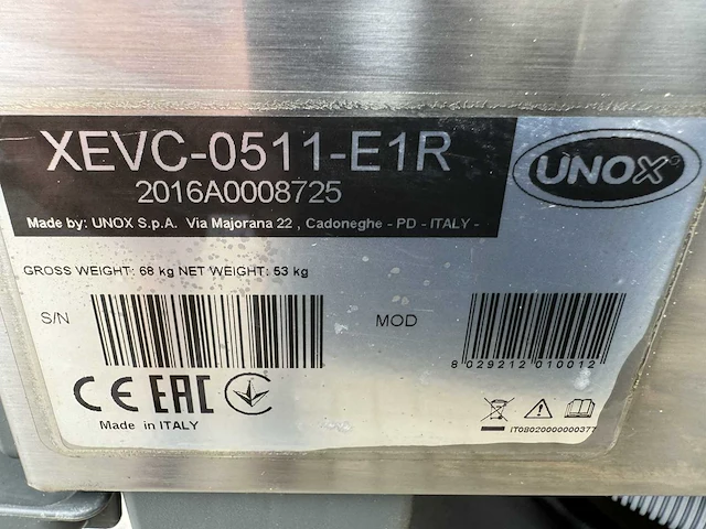 2016 unox cheftop combisteamer - afbeelding 3 van  3