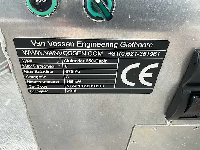 2016 vanvossen alu tender 650 cabin consoleboot inclusief trailer - afbeelding 31 van  32