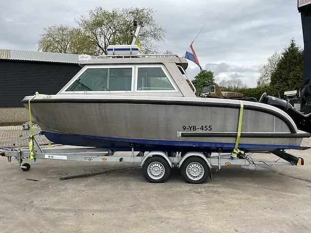 2016 vanvossen alu tender 650 cabin consoleboot inclusief trailer - afbeelding 3 van  32