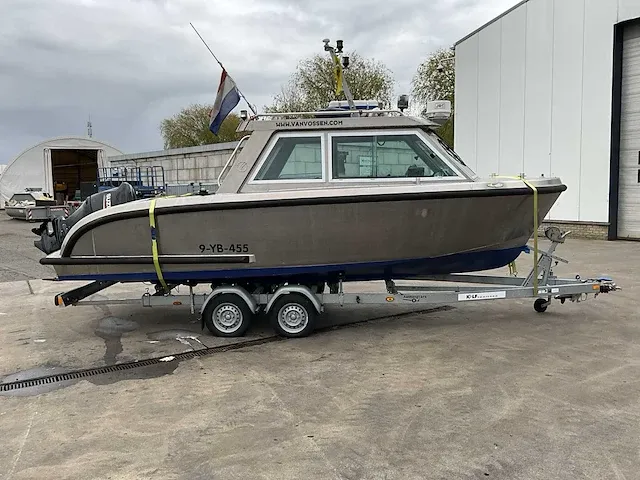 2016 vanvossen alu tender 650 cabin consoleboot inclusief trailer - afbeelding 7 van  32