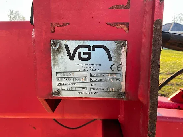 2016 vgm bk20 dumper aanhanger - afbeelding 18 van  25