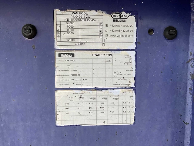 2016 volvo fm vrachtwagen + oplegger (c) combinatiekavel - afbeelding 8 van  8