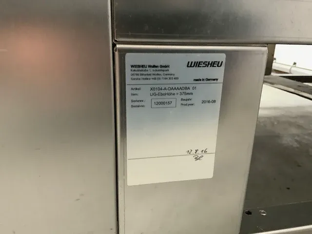 2016 wiesheu euromat 64l bakkerijoven combinatie - afbeelding 2 van  10