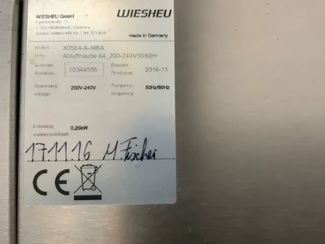 2016 wiesheu euromat 64l bakkerijoven combinatie - afbeelding 13 van  13