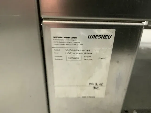 2016 wiesheu euromat 64l bakkerijoven combinatie - afbeelding 9 van  9