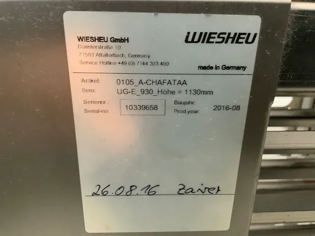 2016 wiesheu euromat 64s bakkerijoven - afbeelding 8 van  9
