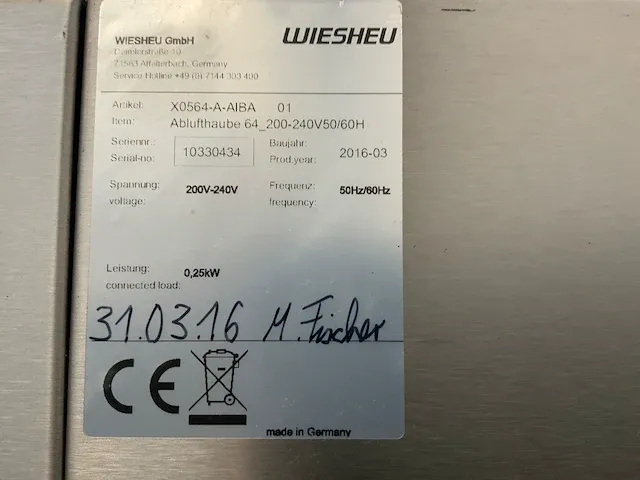 2016 wiesheu euromat 64s bakkerijoven - afbeelding 8 van  10