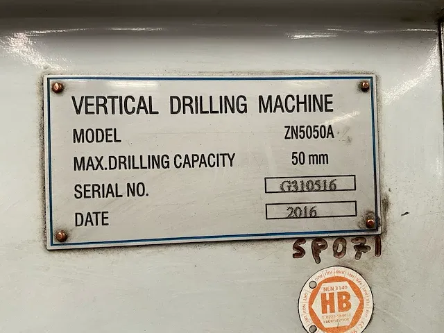 2016 zn5050a kolomboormachine - afbeelding 2 van  10