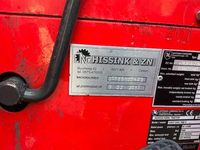 2017 antonio carraro sx 7800 ergit-st2 overige tractor - afbeelding 49 van  56