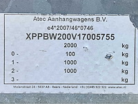 2017 atec eb2 2-1 dubbelas aanhangwagen - afbeelding 14 van  21