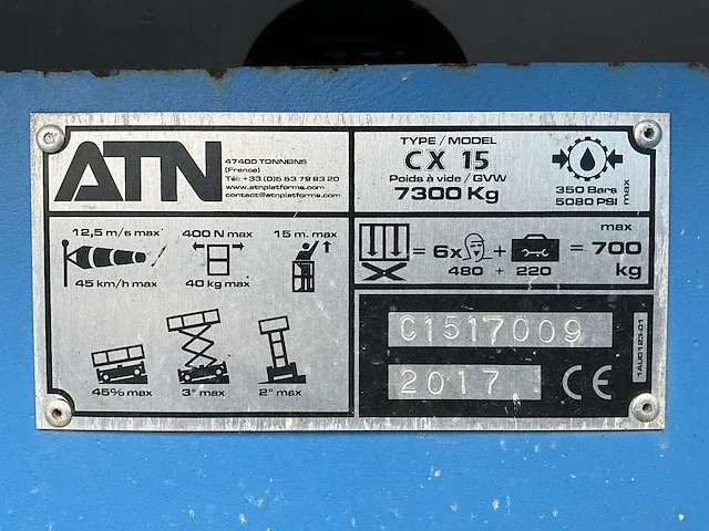 2017 atn cx15 bl hoogwerker - afbeelding 37 van  42