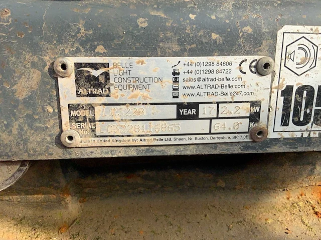2017 belle / altrad lc3222 compacte trilplaat - afbeelding 5 van  5