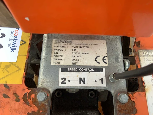 2017 benassi turf cutter 300 graszodensnijder - afbeelding 9 van  9