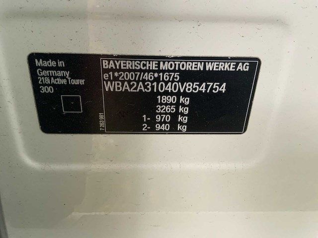 2017 bmw 218i active tourer personenauto - afbeelding 44 van  58