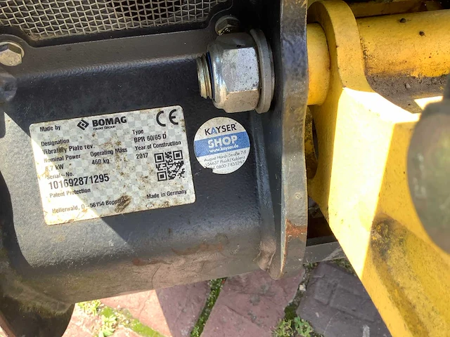 2017 bomag bpr60/65d trilplaat - afbeelding 4 van  4