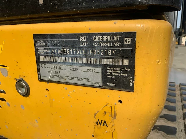 2017 caterpillar 301.7d minigraafmachine - afbeelding 28 van  34