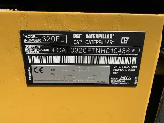 2017 caterpillar 320fl rupsgraafmachine - afbeelding 17 van  44