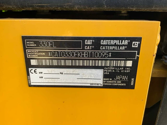 2017 caterpillar 330fl rupsgraafmachine met nieuwe cat bak - afbeelding 65 van  65