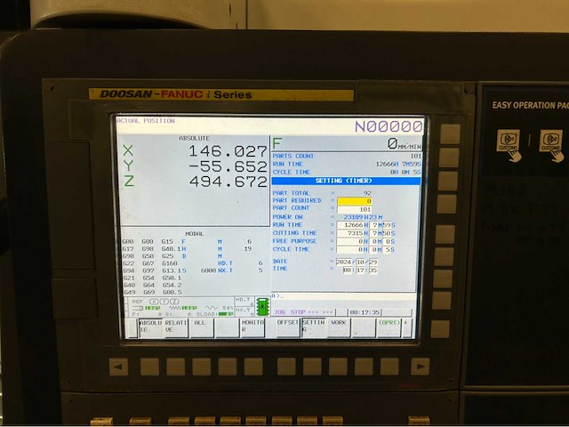 2017 doosan dnm 4500 cnc universeel machinecentrum - afbeelding 18 van  21