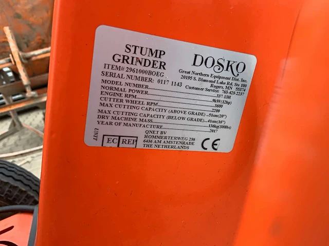 2017 dosko 337-13h boomstronkhakselaar - afbeelding 8 van  8