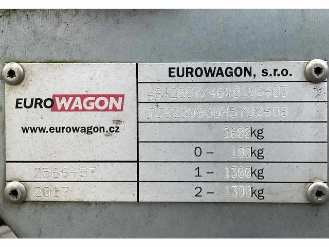 2017 eurowagon 2566-57 sanitair / toilet unit / aanhangwagen - afbeelding 32 van  38