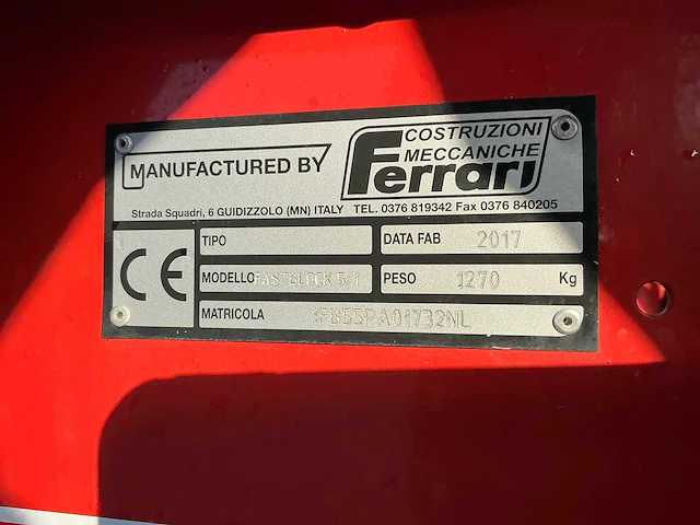 2017 ferrari fastblock 5/1 plant- en pootmachine - afbeelding 11 van  20