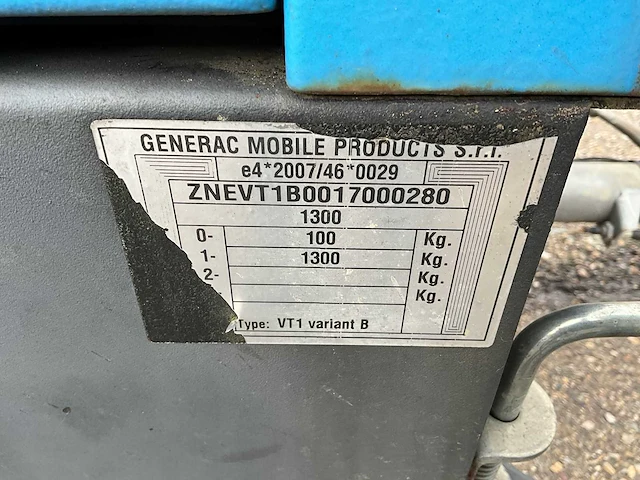 2017 generac vt-hybrid towerlight lichtmast aanhangwagen 72-wr-dr - afbeelding 14 van  23