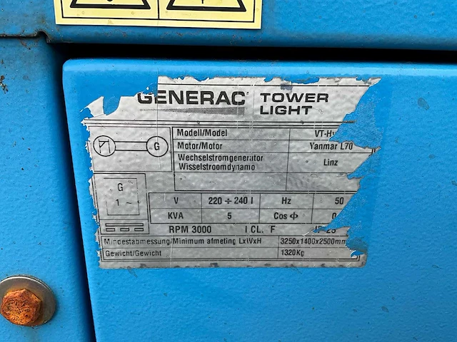 2017 generac vt-hybrid towerlight lichtmast aanhangwagen 72-wr-dr - afbeelding 15 van  23