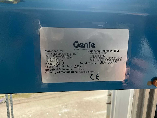 2017 genie gl-8 kanaallift - afbeelding 8 van  8