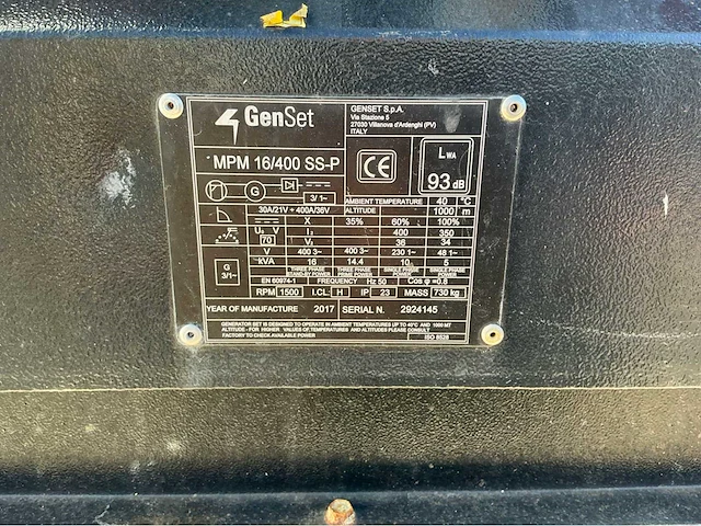 2017 genset mpm 16/400 ss-p stroomgenerator - afbeelding 3 van  25